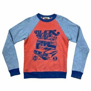 Vintage Hysteric Glamour Black Magic orange and gray crewneck pullover
